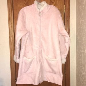 Denim & Co Heathered Fleece Topper Jacket